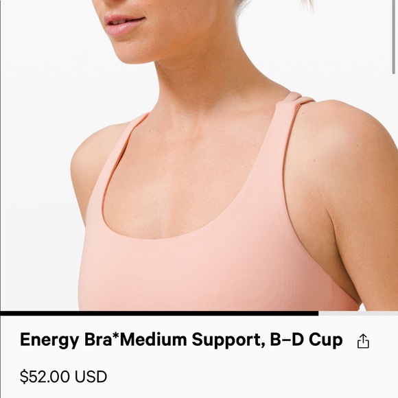 Lululemon Energy Bra Medium Support - Picture 1 of 6